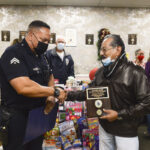 SLO mark allen toy drive 12.09.21 sponsored by NEBA at marcellos beauty shop